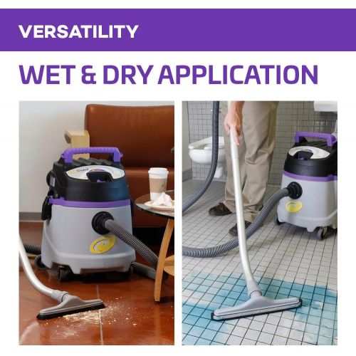  ProTeam Wet Dry Vacuums, ProGuard 20, 20-Gallon Commercial Wet Dry Vacuum Cleaner with Tool Kit and Front Mount Squeegee