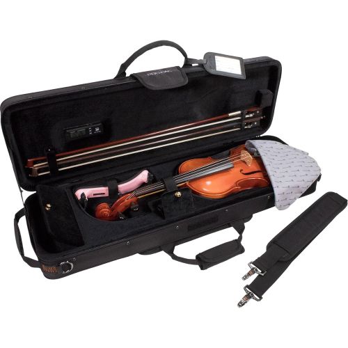  ProTec Protec 4/4 Violin Travel Light Violin PRO PAC Case - Black, Model PS144TL