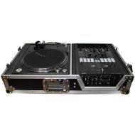 Pro-X ProX XS-TMC1012W Flight Case w Wheels for Single Turntables+1012 DJ Mixers