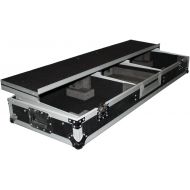 ProX Cases ProX XS-TMC1012WLTFBTL Flight Case+Shelf+Wheels for (2) Turntables+1012 Mixers