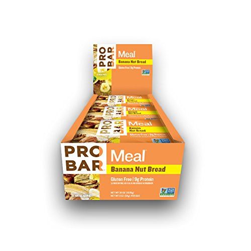  Probar PROBAR - Meal Bar, Banana Nut Bread, 3 Oz, 12 Count in 1 Box - Plant-Based Whole Food Ingredients
