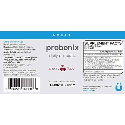  Probonix Advanced Kids Probiotic for Children, Extra-Strength, Organic, Non-GMO Liquid Probiotic,...