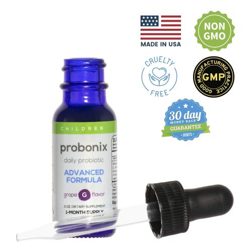  Probonix Advanced Kids Probiotic for Children, Extra-Strength, Organic, Non-GMO Liquid Probiotic,...