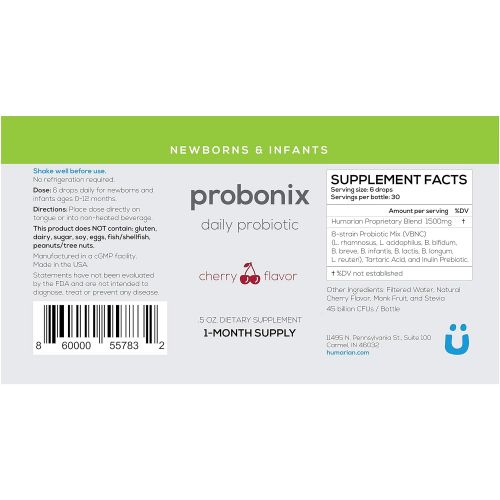  Probonix Advanced Kids Probiotic for Children, Extra-Strength, Organic, Non-GMO Liquid Probiotic,...