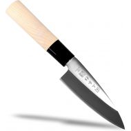 Product of Gifu Japan Seki Japan Japanese Seki SANBONSUGI Sushi Chef Knife, 420J2 Stainless Steel Sashimi Deba Knife, Wood Handle, 105 mm (4.1 in)