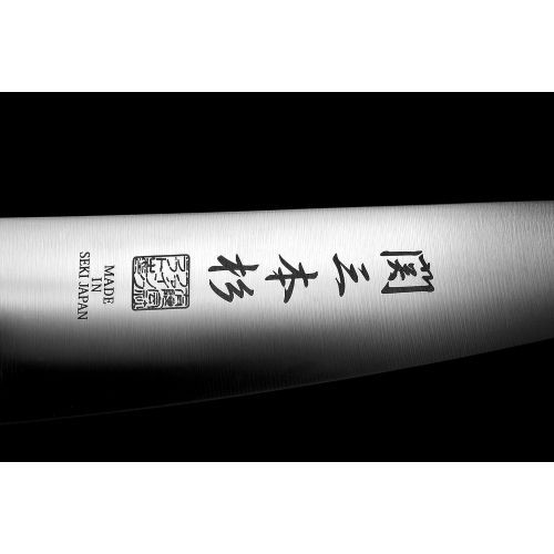  Product of Gifu Japan Seki Japan Japanese Seki SANBONSUGI Sushi Chef Knife, 420J2 Stainless Steel Sashimi Deba Knife, Wood Handle, 105 mm (4.1 in)