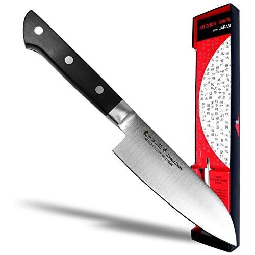  [아마존베스트]Product of gifu japan Seki Japan MASAMUNE, Japanese Utility Chef Kitchen Knife, Stainless Steel Professional Santoku Knife, POM Handle, 5.3 inch (135mm)