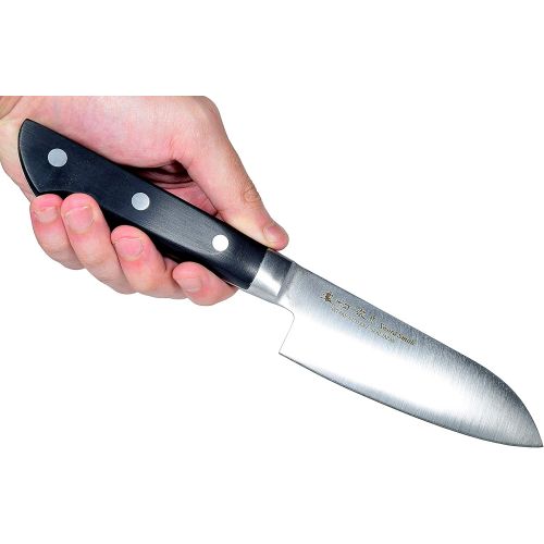  [아마존베스트]Product of gifu japan Seki Japan MASAMUNE, Japanese Utility Chef Kitchen Knife, Stainless Steel Professional Santoku Knife, POM Handle, 5.3 inch (135mm)