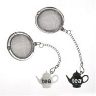 Prodyne Enterprises TI-7 White & Black Teapot Stainless Steel Tea Infusers Pack of 12