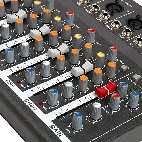  YaeCCC Professional 47 Channel Live Studio Audio Sound USB Compact Mixer Mixing Console (4 Channel)