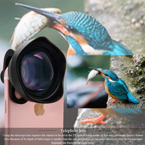  MIGOOZI Camera Lens for iPhone Xr, 65mm 4K HD Professional 2X Telephoto Lens No Distortion Camera Lenses Compatible iPhone XR X 6 6S 7 8 Plus, Samsung, Google Pixel,Huawei,LG and More Smar