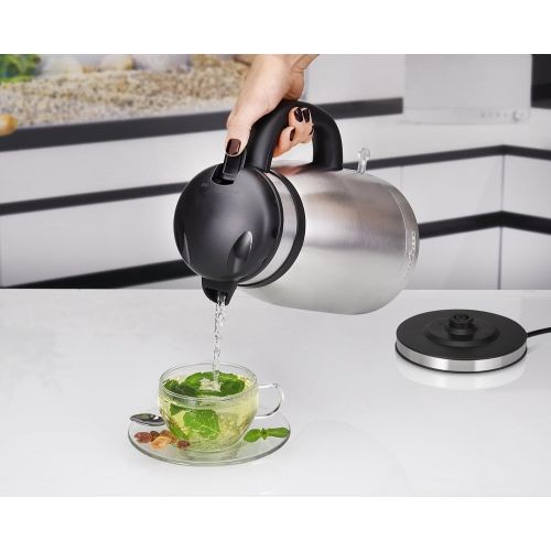  Profi Cook PC-WKS 1148 T 2in1 Edelstahl Wasserkocher und Thermokanne, 1,5 L, doppelwandiges Thermogehause, heisses Wasser fuer Stunden