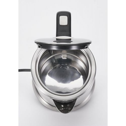  ProfiCook PC-WKS 1106 Edelstahl-Wasserkocher, 1 Liter, maximal 1850-2200 Watt, Wasserstandsanzeige, inox