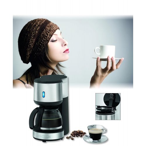 ProfiCook PC-KA 1121 Filter-Kaffeemaschine, 4 Tassen, Edelstahlfront, Warmhalteplatte mit Abschaltautomatik