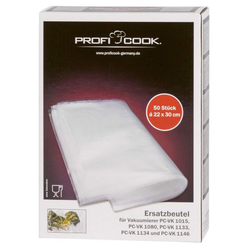  ProfiCook Profi-Frischhaltebeutel, 50 Stueck a 22 cm x 30 cm, geeignet fuer PC-VK 1133/1080/1115/1134/1146