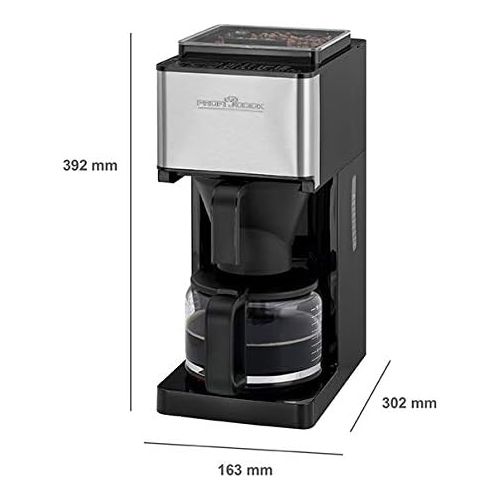  Profi Cook ProfiCook PC-KA 1138, 2in1 Kaffeeautomat mit Mahlwerk fuer ca. 8-10 Tassen (1,25 Liter)