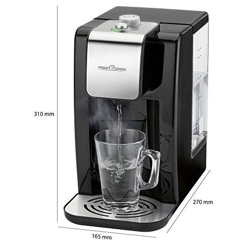  Profi Cook ProfiCook PC-HWS 1168 Highspeed-Wasserspender, 100°C in ca. 3 Sekunden, variable Temperatureinstellung von 45°C bis 100°C, bis zu 2,2 Liter Fassungsvermoegen, Edelstahleinlage