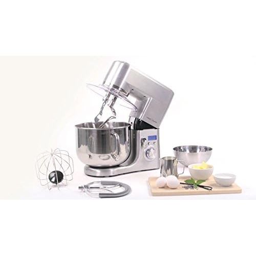  ProfiCook PC-KM 1096 XXXL-Kuechenmaschine // 10 Liter Edelstahlschuessel // Alu-Druckguss-Gehause // LCD-Display // 1500 Watt // Edelstahl