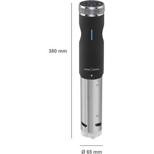  Profi Cook PC-SV 1126 Sous Vide Stick, Edelstahl, LED-Multifunktionsdisplay, Timer-Funktion, 800 W