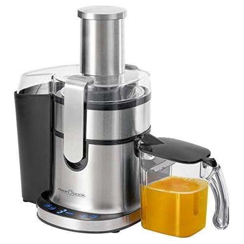  [아마존베스트]ProfiCook PC-AE 1156 Automatic Juicer, 800 Watt Motor, 1 Litre Juice Container, 1.8 Litre Pomace Container, 18,000 RPM, Sensor Touch Control, LED Multifunction Display, Stainless S