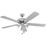 [아마존베스트]ProfiCare 5-Blade Ceiling Fan Suitable for Rooms up to 40 m², 4 Power Levels, Reverse Function, Stainless Steel / Metal, PC-DVL 3078