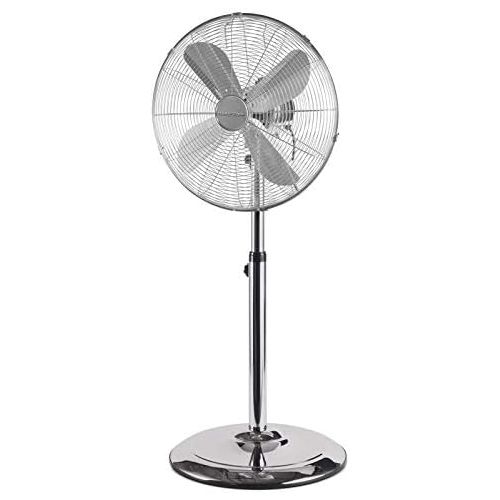  [아마존베스트]ProfiCare PC-VL 3064 MS Metal Standing Fan Oscillating Adjustable Tilt Angle Height Adjustable Diameter Approx. 40 cm Inox