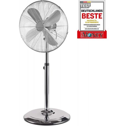  [아마존베스트]ProfiCare PC-VL 3064 MS Metal Standing Fan Oscillating Adjustable Tilt Angle Height Adjustable Diameter Approx. 40 cm Inox