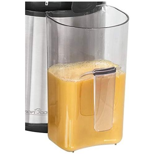  Profi Cook PC-SJ 1141 Slow Juicer, Elektrischer Entsafter, Optimale, vitaminerhaltende Saftausbeute, Edelstahlgehause