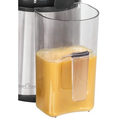  Profi Cook PC-SJ 1141 Slow Juicer, Elektrischer Entsafter, Optimale, vitaminerhaltende Saftausbeute, Edelstahlgehause