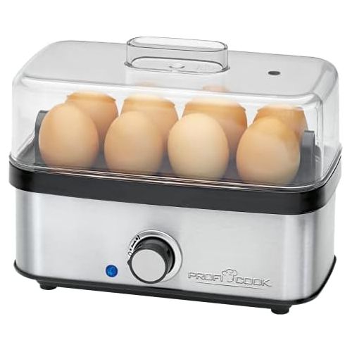  [아마존베스트]Profi Cook 501139 ProfiCook PC-EK 1139 Egg Boiler for up to 8 Eggs Omelette / Poacher Function, Acoustic End Signal Stainless Steel