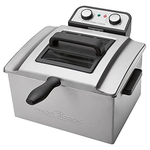  [아마존베스트]ProfiCook PC-FR 1038 Stainless Steel Double Deep Fatfryer