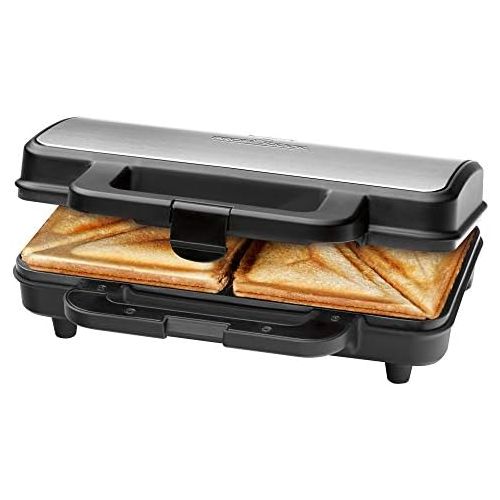  [아마존베스트]Profi Cook PC-ST 1092 Sandwich Toaster, Extra Large Sandwich Plates for American XXL Toast Slices, Stainless Steel Inlay, Non-Stick Coating, 2 Control Lights