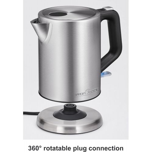  [아마존베스트]ProfiCook PC-WKS 1106 Stainless Steel Kettle 1 Litre Maximum 1850-2200 Watt Water Level Indicator Inox