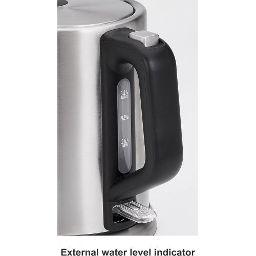  [아마존베스트]ProfiCook PC-WKS 1106 Stainless Steel Kettle 1 Litre Maximum 1850-2200 Watt Water Level Indicator Inox