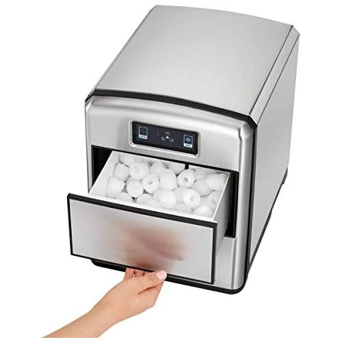  [아마존베스트]ProfiCook PC-EWB 1187 Ice Cube Tray Sensor Touch Control Panel Available in a few Minutes 3 Ice Cube Sizes Selectable High-Quality Stainless Steel Case