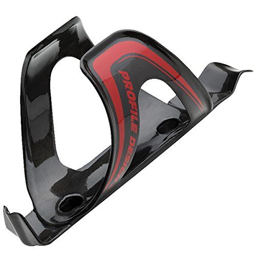  Profile Designs Profile Design Axis Karbon Kage Bicycle Water Bottle Cage (Black w/ Red)