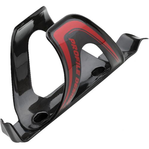  Profile Designs Profile Design Axis Karbon Kage Bicycle Water Bottle Cage (Black w/ Red)