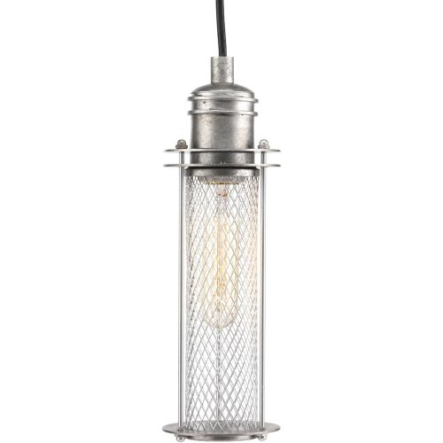  Progress Lighting P5326-20 Industrial One-Light Mini-Pendant, Antique Bronze