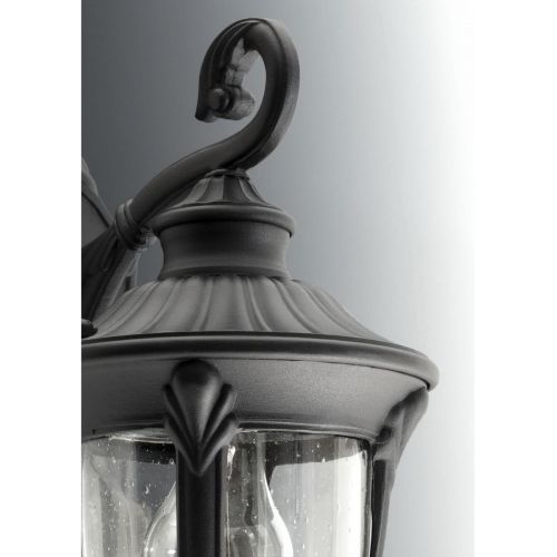  Progress Lighting P5520-31 Meridian Cast Aluminum Chain-Hung Lantern, Textured Black