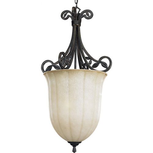  Progress Lighting P3686-84 3-Light Le Jardin Inverted Bowl, Espresso