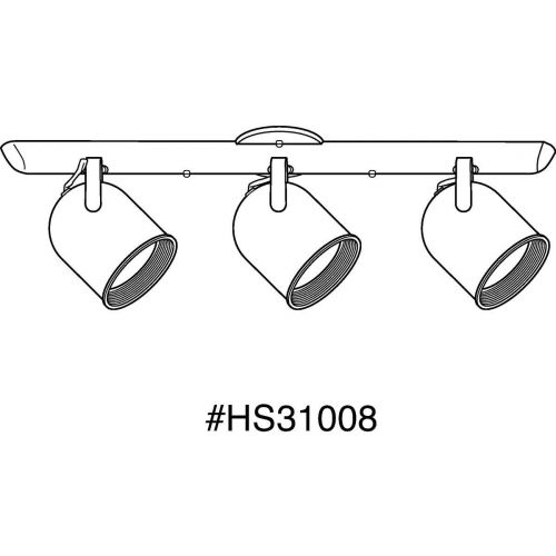  Progress Lighting HomeStyle HS31008-30 Three Light Wall or Ceiling Mount Round Back Directional in White