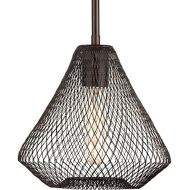 Progress Lighting P5338-20 Mesh One-Light Mini-Pendant, Antique Bronze