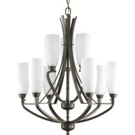 Progress Lighting P4439-20 9-Light Two-Tier Westin Chandelier, Antique Bronze