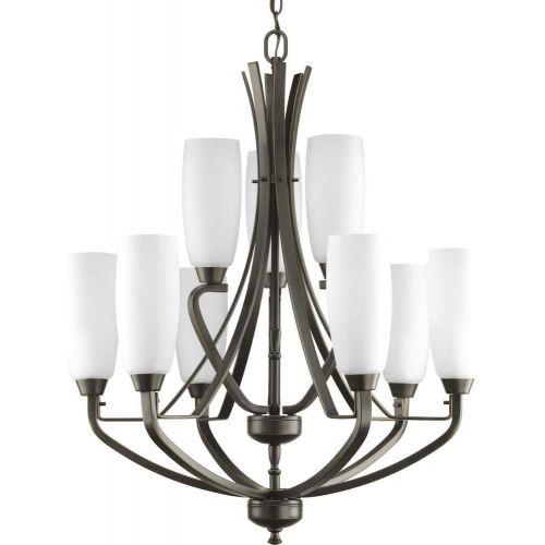  Progress Lighting P4439-20 9-Light Two-Tier Westin Chandelier, Antique Bronze