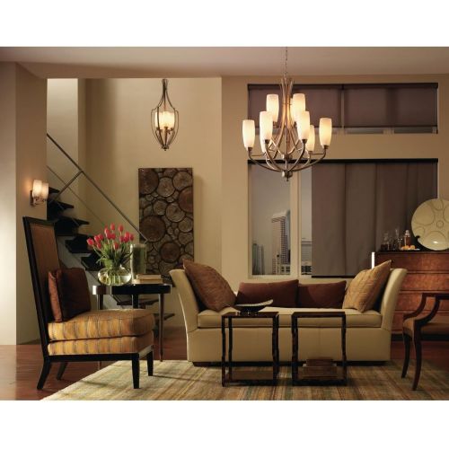  Progress Lighting P4439-20 9-Light Two-Tier Westin Chandelier, Antique Bronze