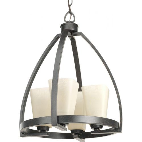  Progress Lighting P4657-84 4-100W Medium Base Chandelier, 16 x 16 x 19.75, Espresso