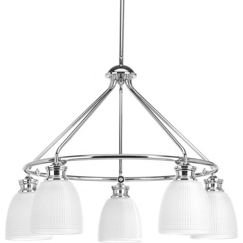  Progress Lighting P4722-09 TraditionalCasual 5-100W Med Chandelier, 82 x 25 x 18, Brushed Nickel