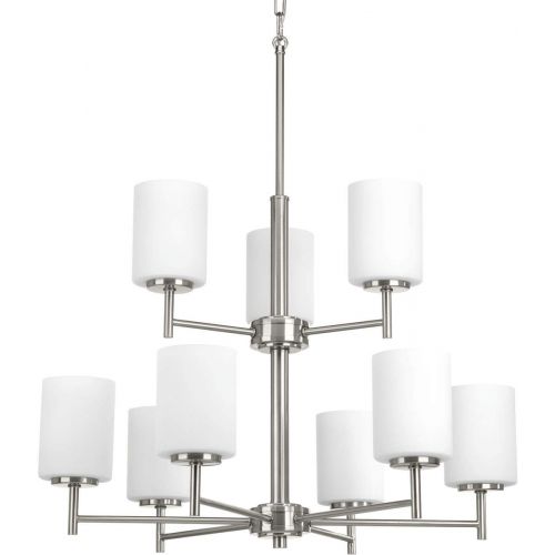  Progress Lighting P4726-31 ContemporarySoft 9-100W Med Chandelier, 104 x 25.5 x 28, Black