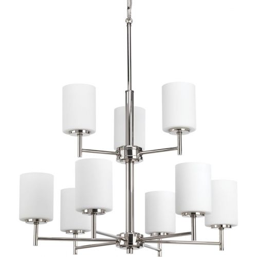  Progress Lighting P4726-31 ContemporarySoft 9-100W Med Chandelier, 104 x 25.5 x 28, Black