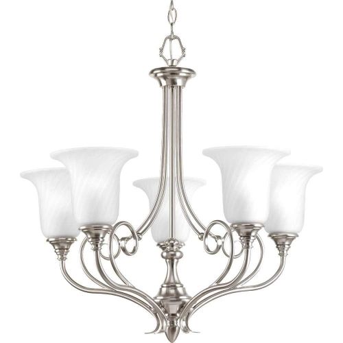  Progress Lighting P4238-09 Med Chandelier, 5-100-watt